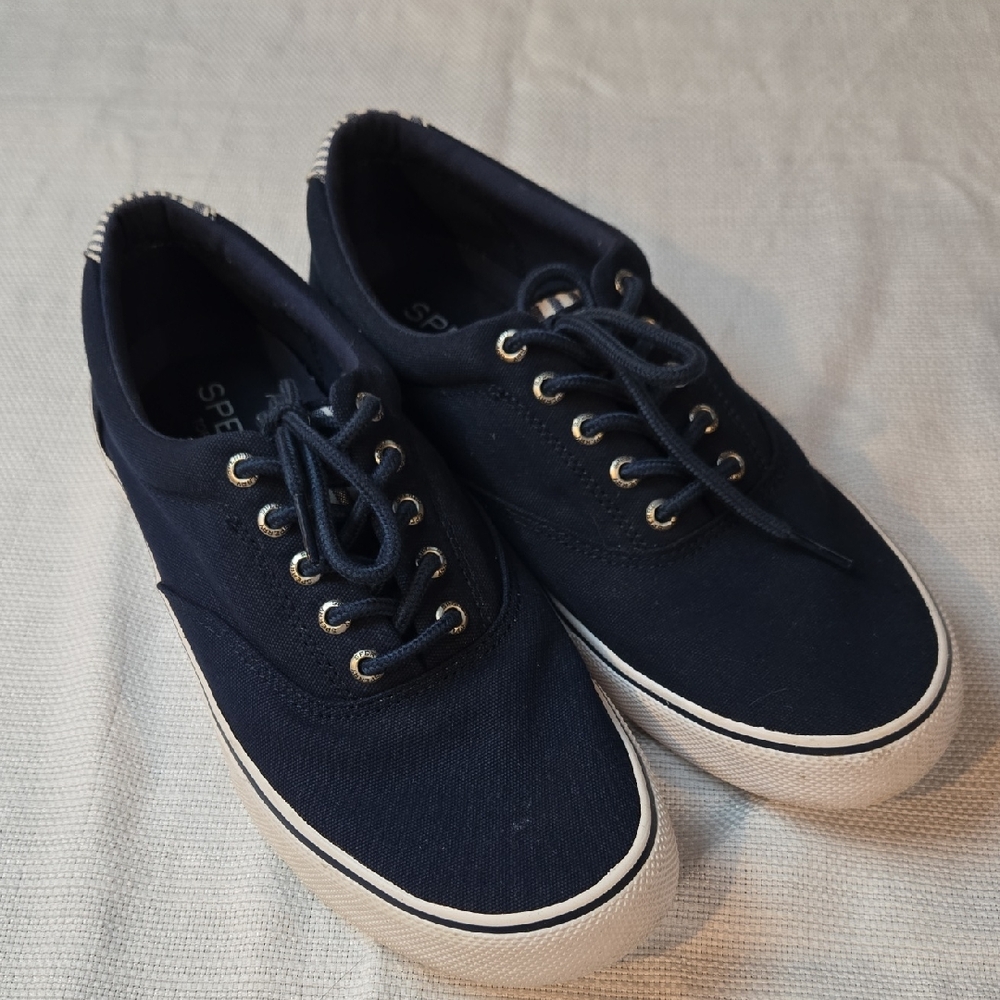 Sperry Men's Striper Nautical BLUE WASHABLE  US 10.5